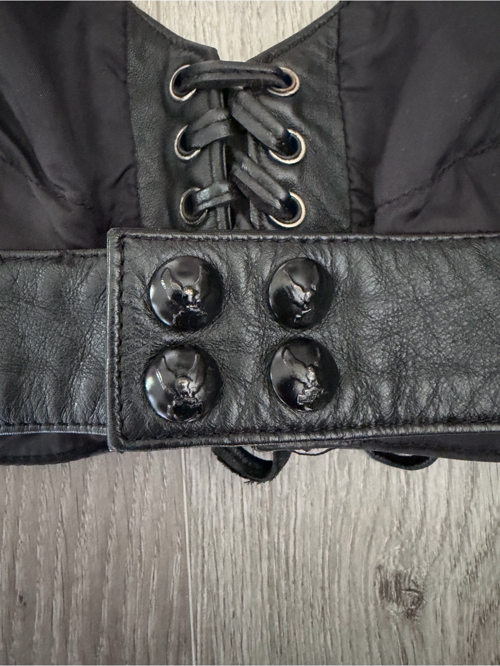 Harley Davidson Vintage Genuine Leather Bra Top size Medium - Picture 4 of 12